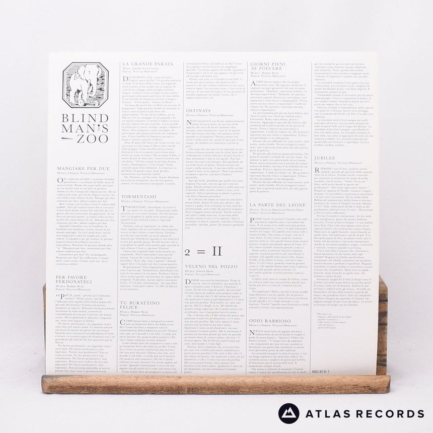 10,000 Maniacs - Blind Man's Zoo - Insert LP Vinyl Record - VG+/EX