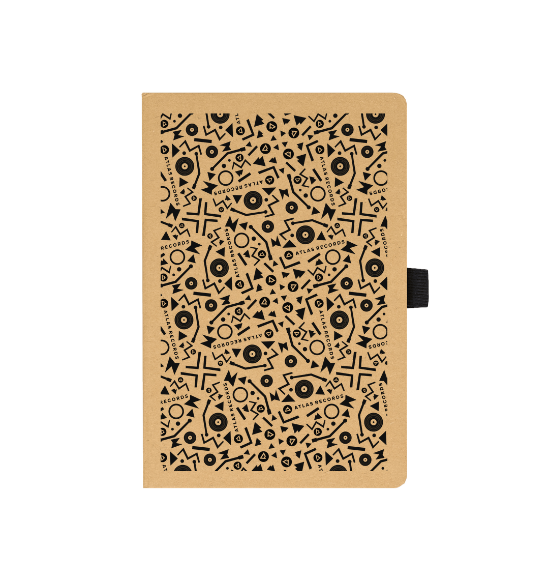Kraft Atlas Pattern Notebook (Teemill)
