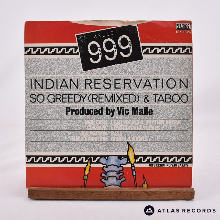 999 - Indian Reservation - Clear 7" Vinyl Record - VG+/VG+