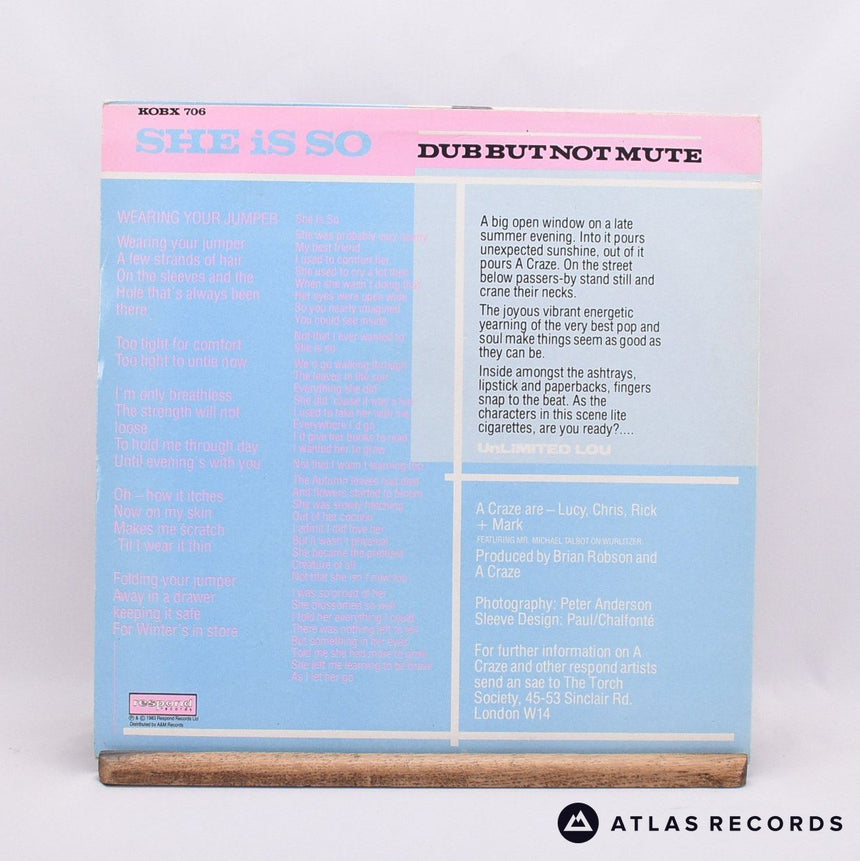 A Craze - Wearing Your Jumper - 12" Vinyl Record - VG+/EX