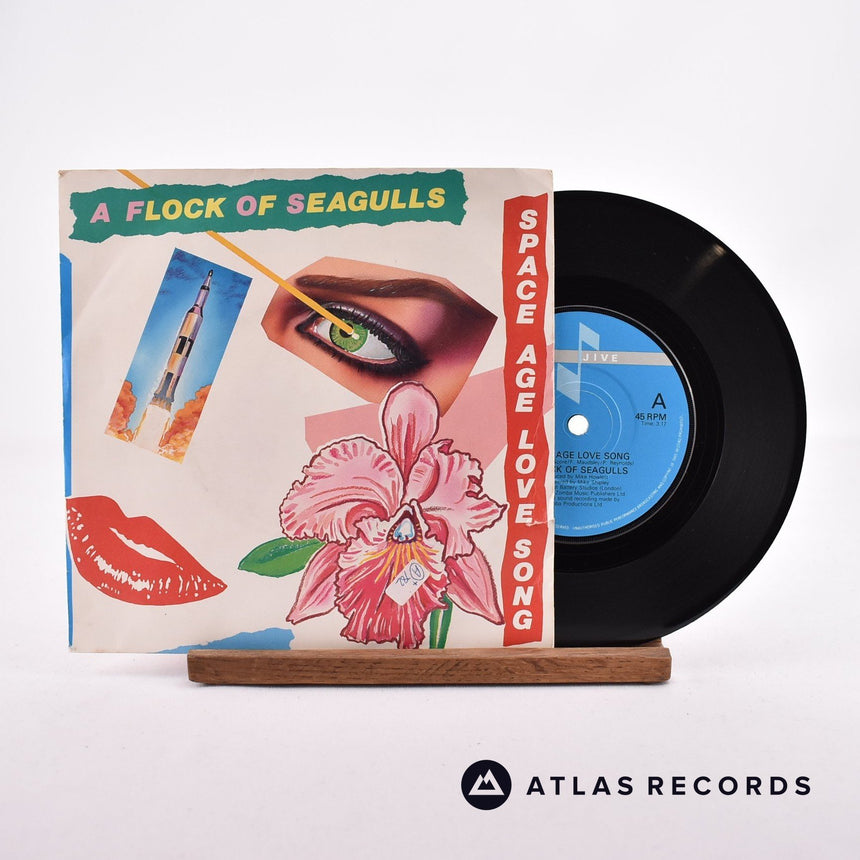 A Flock Of Seagulls Space Age Love Song 7" Vinyl Record - Front Cover & Record