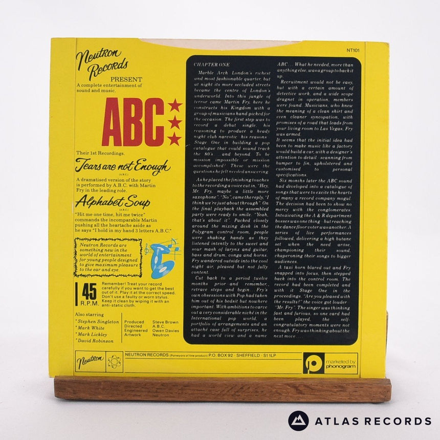 ABC - Tears Are Not Enough - 7" Vinyl Record - EX/VG+