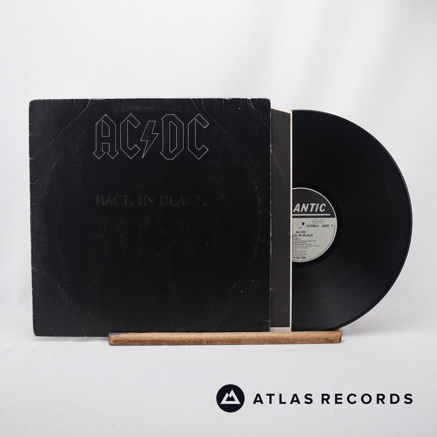 AC/DC Back In Black LP Vinyl Record - Front Cover & Record