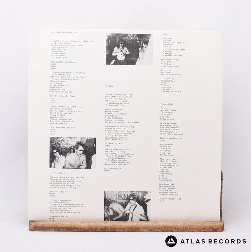 AC/DC - Dirty Deeds Done Dirt Cheap - A2 B2 LP Vinyl Record - EX/EX