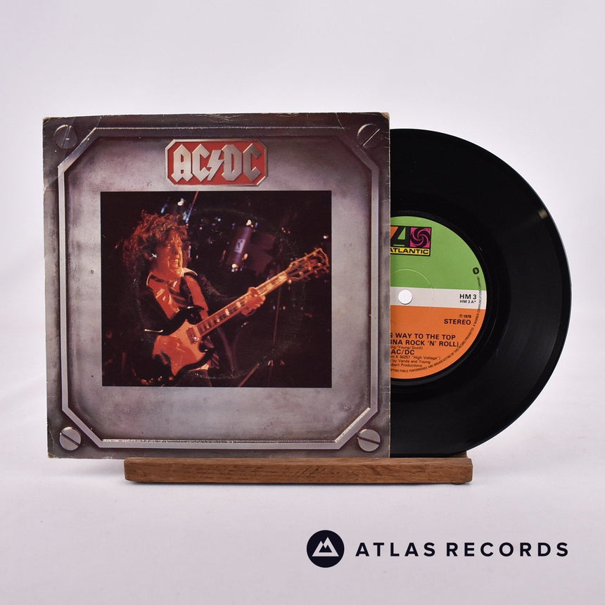 AC/DC It's A Long Way To The Top 7" Vinyl Record - Front Cover & Record