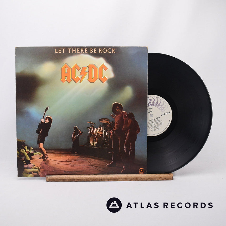 AC/DC Let There Be Rock LP Vinyl Record - Front Cover & Record