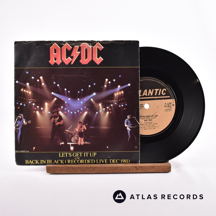 AC/DC Let's Get It Up 7" Vinyl Record - Front Cover & Record