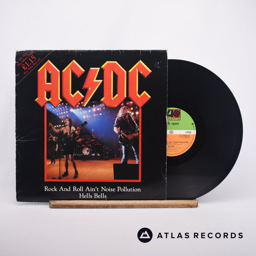 AC/DC Rock And Roll Ain't Noise Pollution 12" Vinyl Record - Front Cover & Record