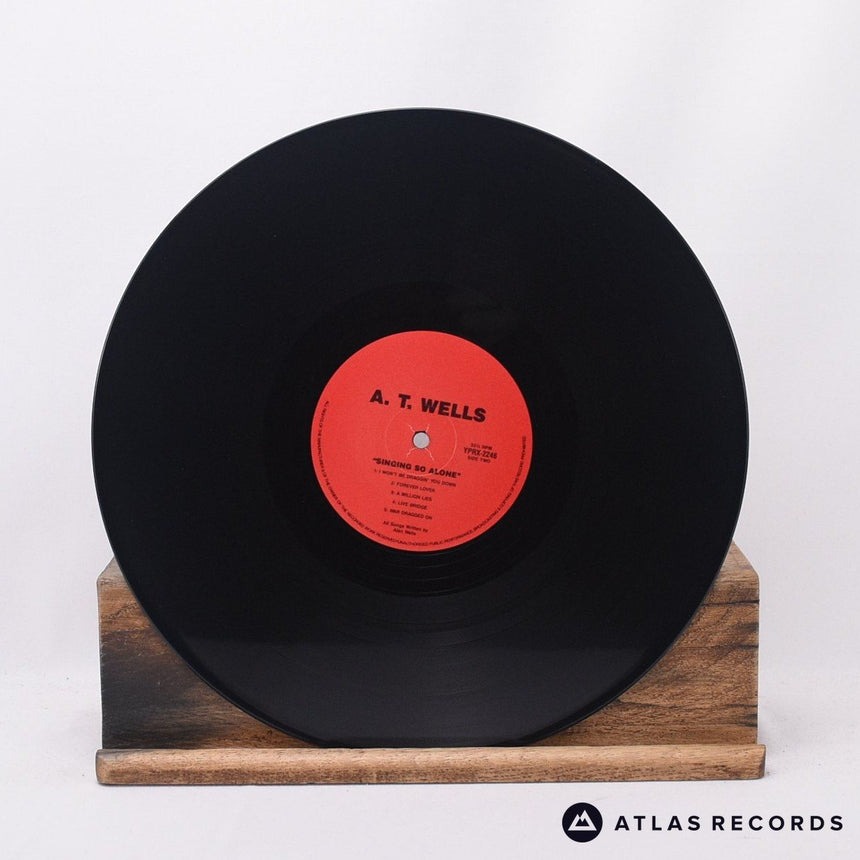A.T. Wells - Singing So Alone - Insert -A -B LP Vinyl Record - VG+/EX
