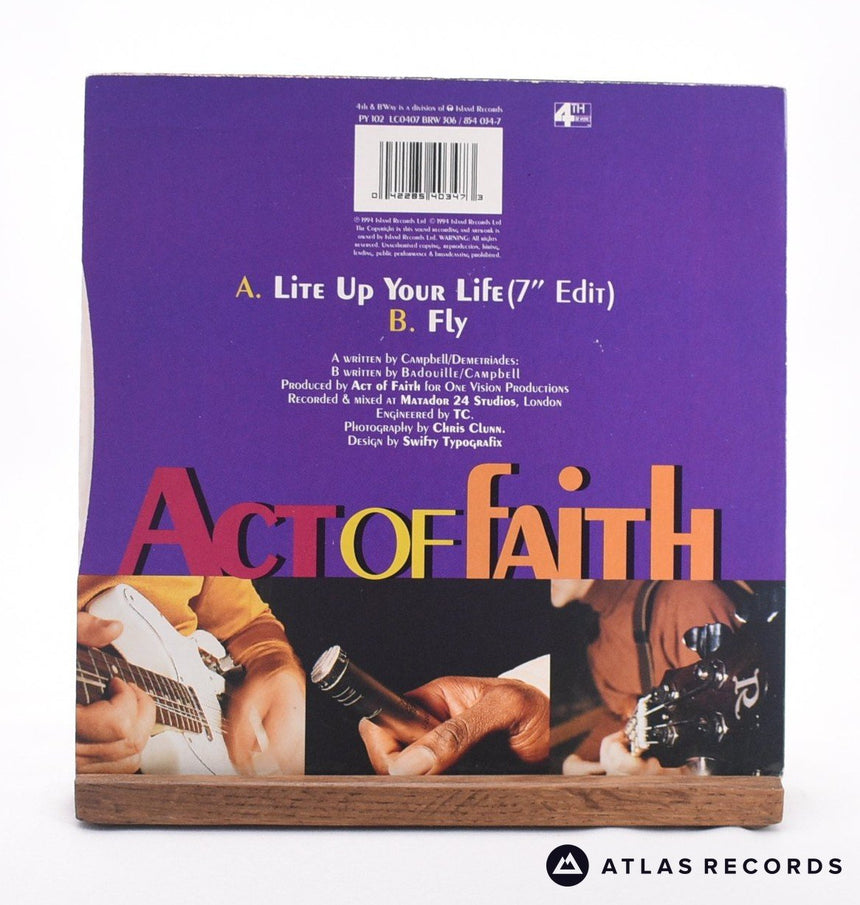 Act Of Faith - Lite Up Your Life - 7" Vinyl Record - EX/EX
