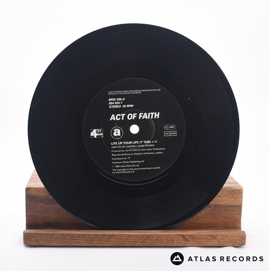 Act Of Faith - Lite Up Your Life - 7" Vinyl Record - EX/EX