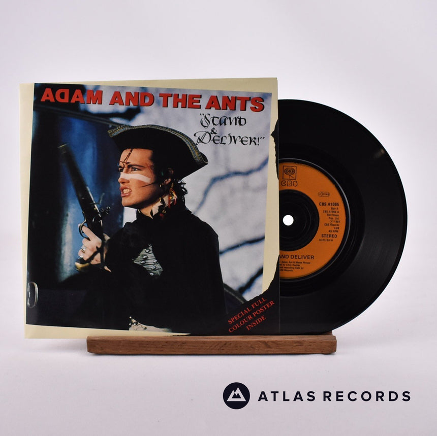 Adam And The Ants Stand And Deliver 7" Vinyl Record - Front Cover & Record