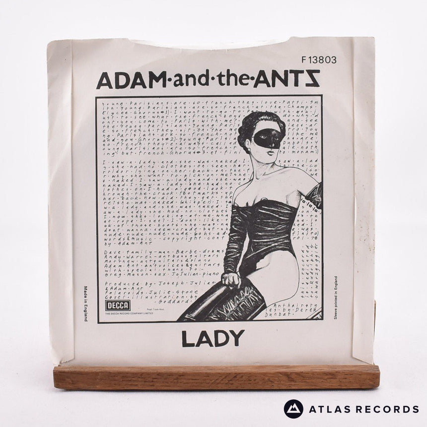 Adam And The Ants - Young Parisians - Reissue 7" Vinyl Record - VG+/VG+