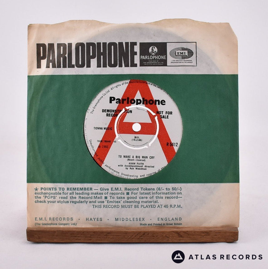 Adam Faith To Make A Big Man Cry 7" Vinyl Record - In Sleeve
