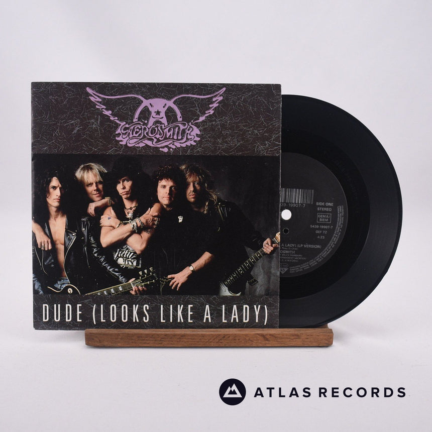 Aerosmith Dude (Looks Like A Lady) 7" Vinyl Record - Front Cover & Record