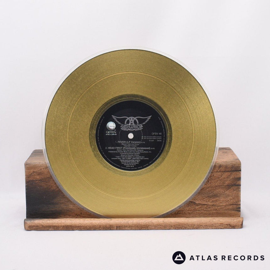 Aerosmith - Eat The Rich - Gold Die-Cut Sleeve 10" Vinyl Record - EX/EX