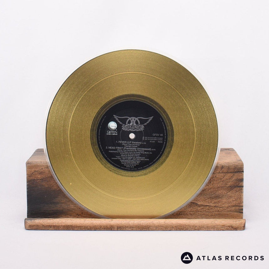 Aerosmith - Eat The Rich - Gold Die-Cut Sleeve 10" Vinyl Record - EX/EX