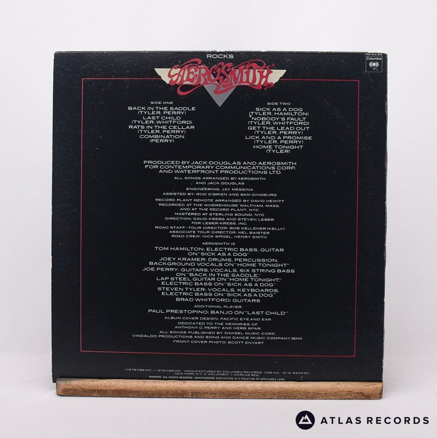 Aerosmith - "Rocks" - Textured Sleeve Us 1B 1B LP Vinyl Record - VG+/EX