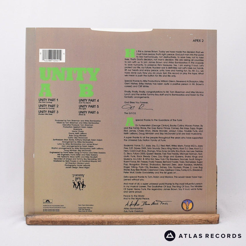 Afrika Bambaataa - Unity - 12" Vinyl Record - EX/EX