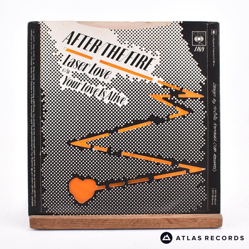 After The Fire - Laser Love - Orange Die-Cut Sleeve 7" Vinyl Record - EX/EX
