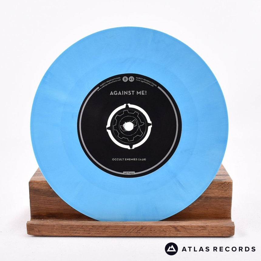 Against Me! - Russian Spies - Blue Lyric Sheet 7" Vinyl Record - NM/NM