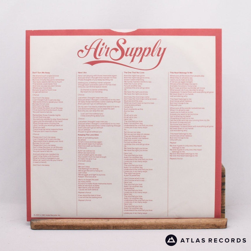 Air Supply - The One That You Love - 5A 5B LP Vinyl Record - EX/EX