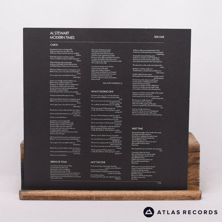 Al Stewart - Modern Times - Lyric Sheet A1 B1 LP Vinyl Record - VG+/EX