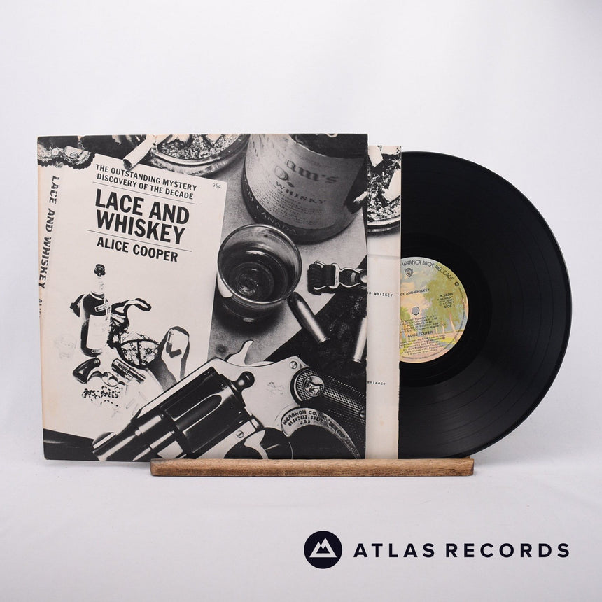 Alice Cooper Lace And Whiskey LP Vinyl Record - Front Cover & Record