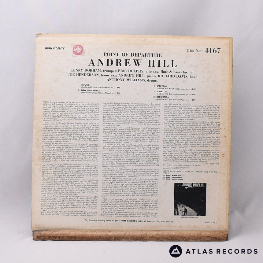 Andrew Hill - Point Of Departure - First Press Mono A B LP Vinyl Record - VG/VG+