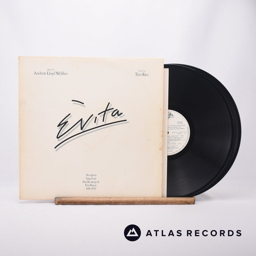 Andrew Lloyd Webber And Tim Rice Evita Double LP Vinyl Record - Front Cover & Record