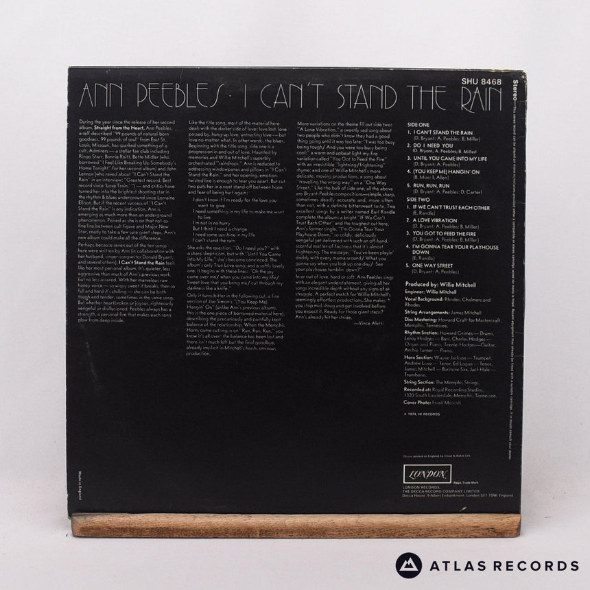 Ann Peebles - I Can't Stand The Rain - -1W -1W LP Vinyl Record - VG+/VG+