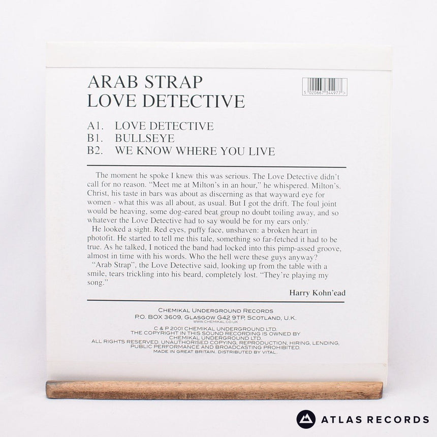 Arab Strap - Love Detective - Damont 12" Vinyl Record - EX/NM