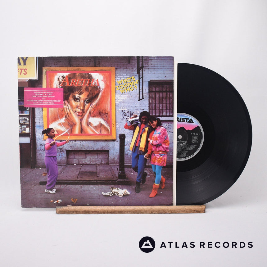 Aretha Franklin Who's Zoomin' Who? LP Vinyl Record - Front Cover & Record