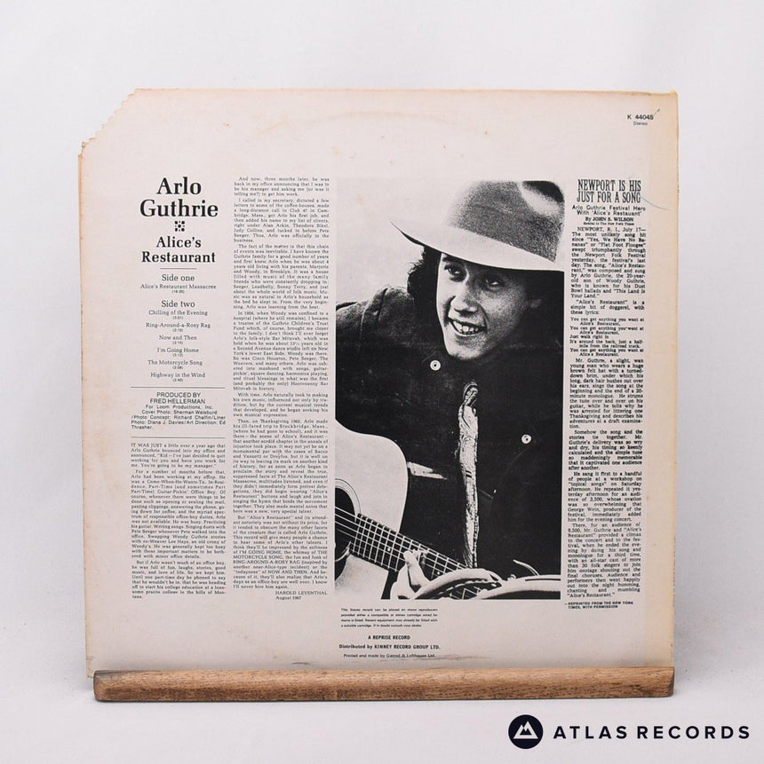 Arlo Guthrie - Alice's Restaurant - Reissue LP Vinyl Record - VG+/EX