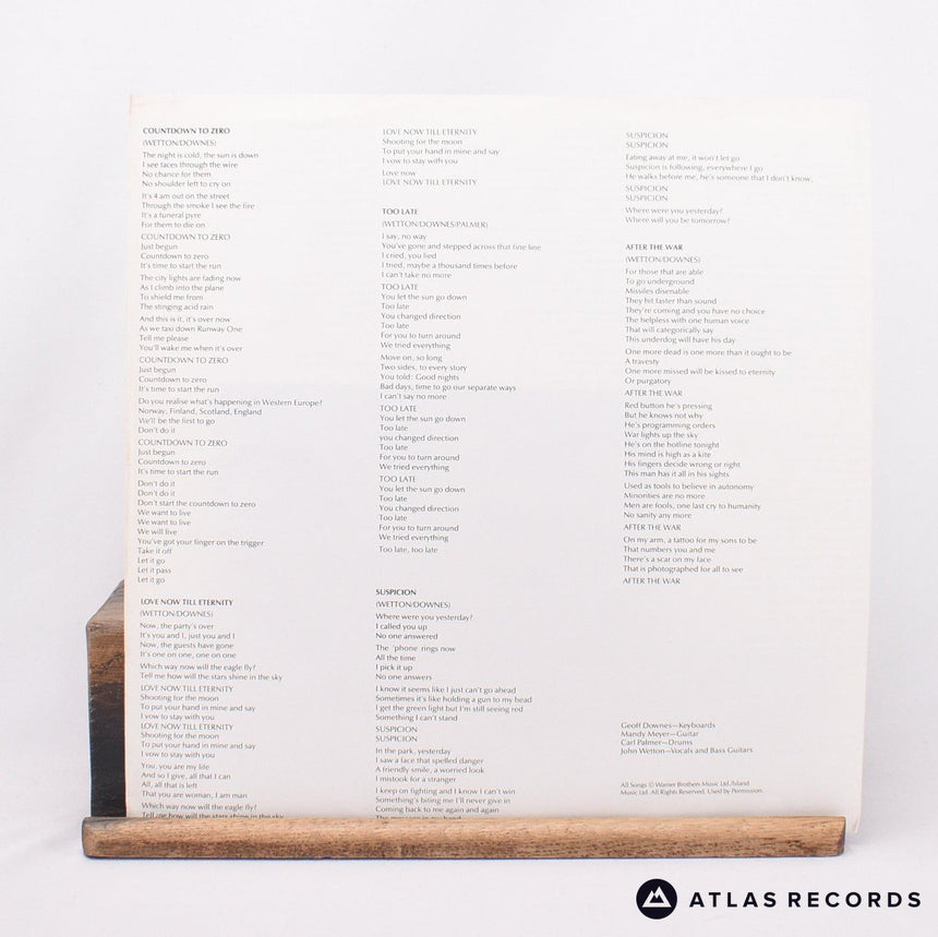 Asia - Astra - Lyric Sheet LP Vinyl Record - EX/EX