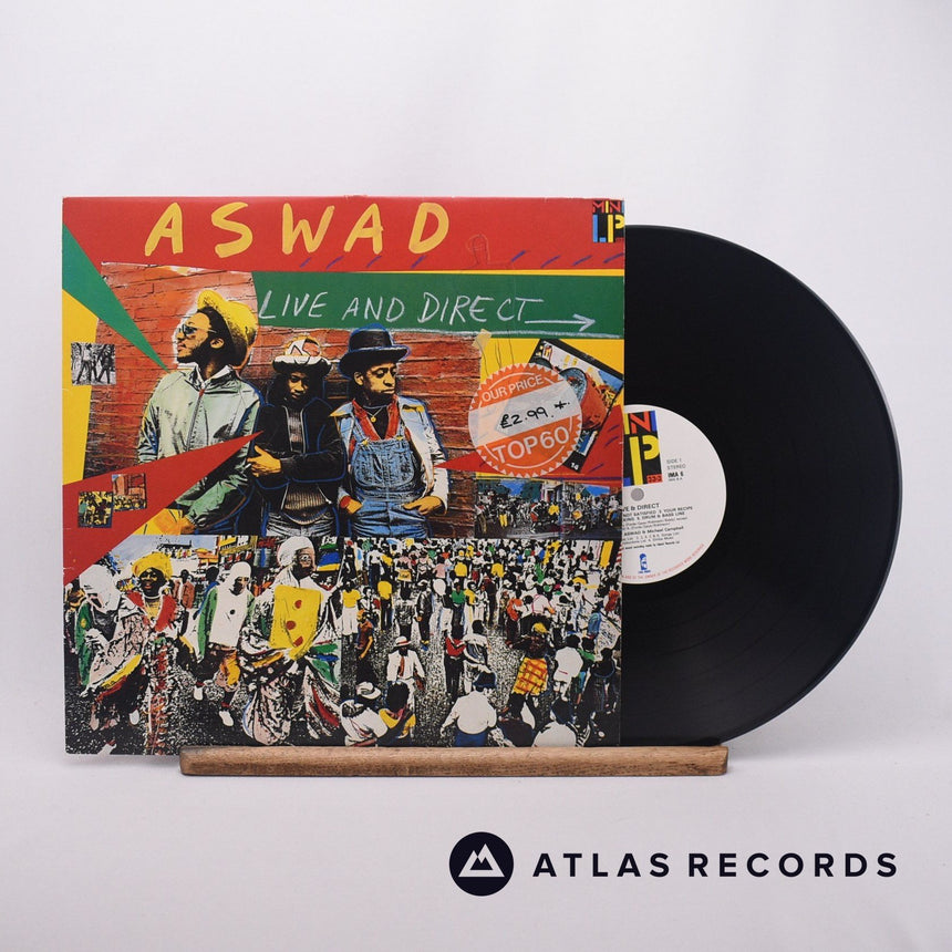 Aswad Live And Direct LP Vinyl Record - Front Cover & Record