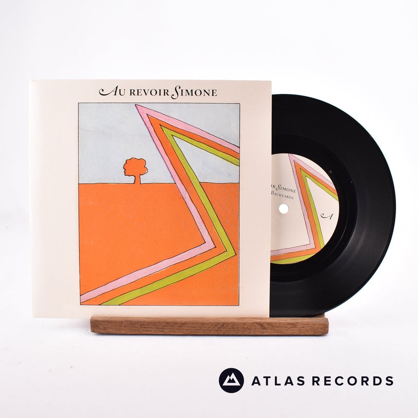 Au Revoir Simone Through The Backyards 7" Vinyl Record - Front Cover & Record