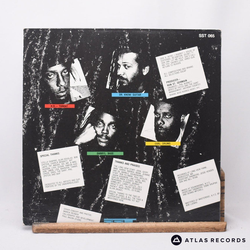 Bad Brains - I Against I - Insert Damont A1 B1 LP Vinyl Record - VG+/EX