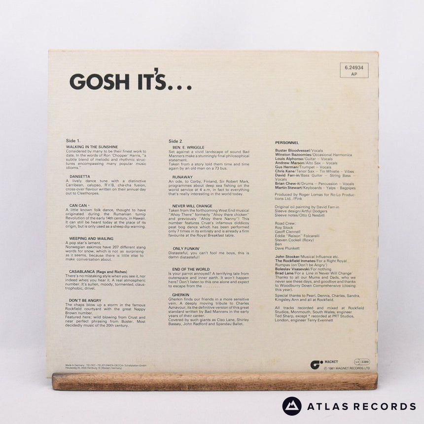 Bad Manners - Gosh It's... - Textured Sleeve LP Vinyl Record - EX/EX