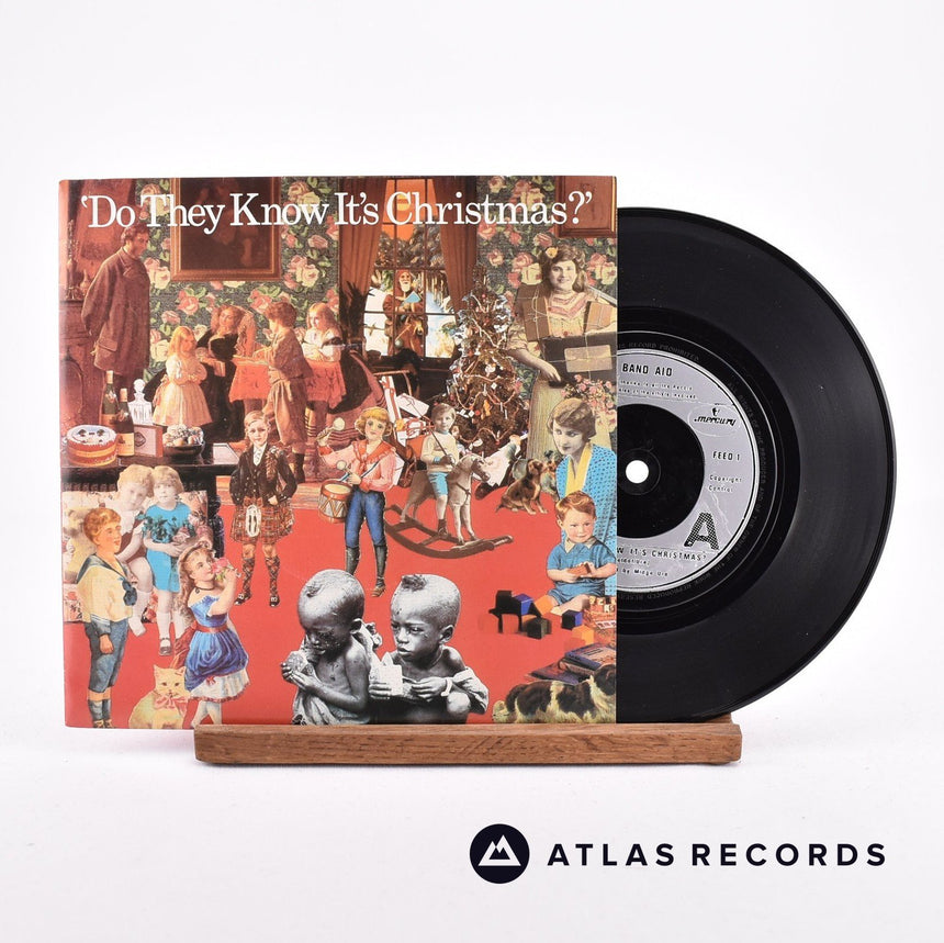 Band Aid Do They Know It's Christmas? 7" Vinyl Record - Front Cover & Record
