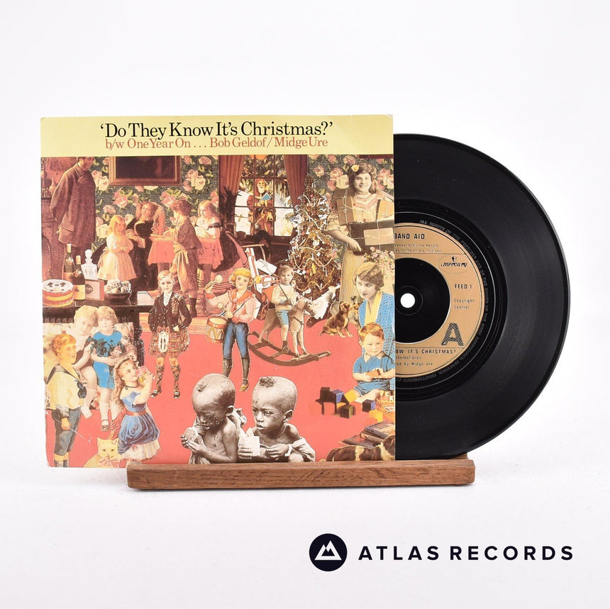 Band Aid Do They Know It's Christmas? 7" Vinyl Record - Front Cover & Record