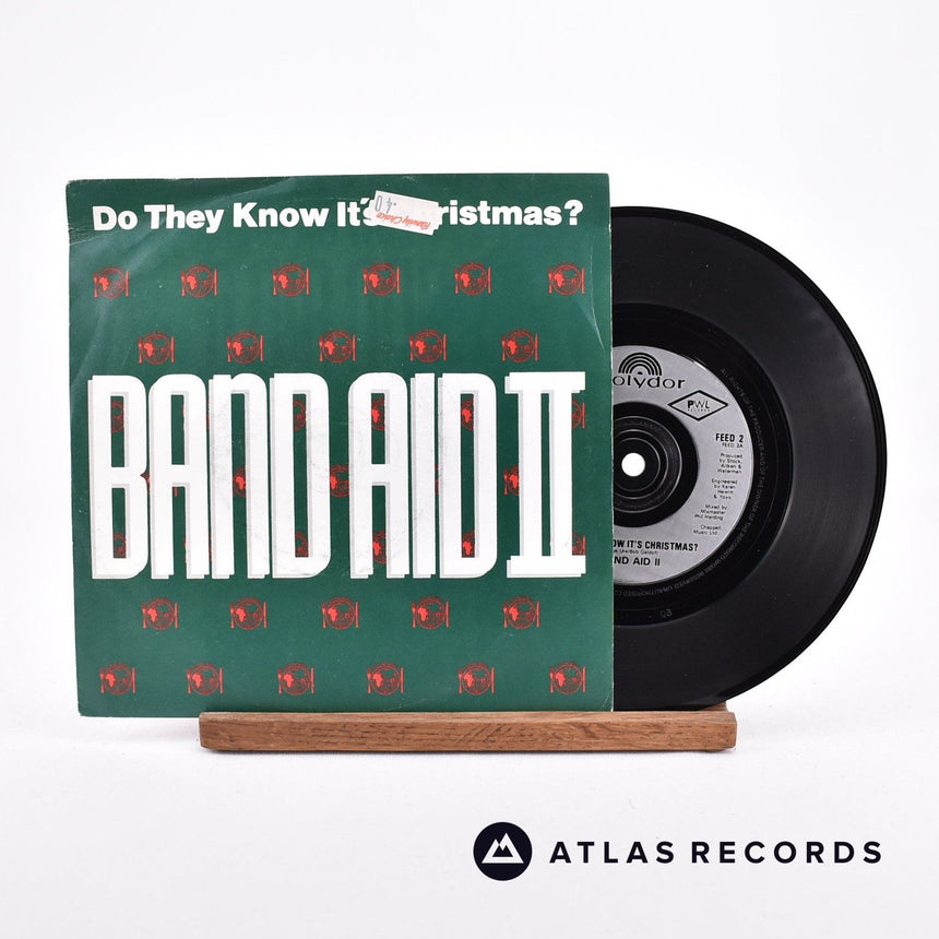 Band Aid II Do They Know It's Christmas? 7" Vinyl Record - Front Cover & Record