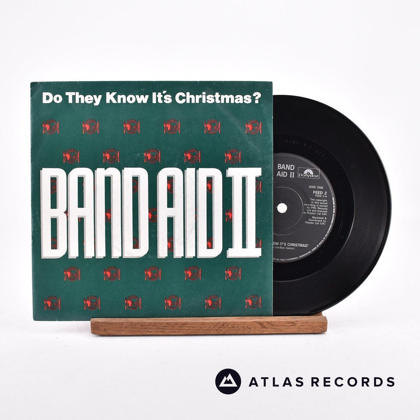 Band Aid II Do They Know It's Christmas? 7" Vinyl Record - Front Cover & Record