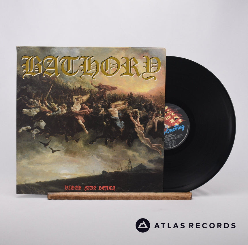 Bathory Blood Fire Death LP Vinyl Record - Front Cover & Record