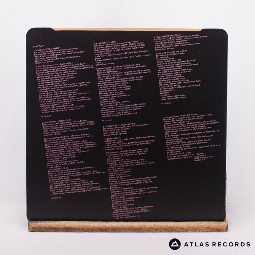 Be Bop Deluxe - Drastic Plastic - Lyric Sheet LP Vinyl Record - EX/EX