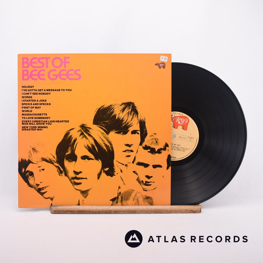 Bee Gees Best Of Bee Gees LP Vinyl Record - Front Cover & Record