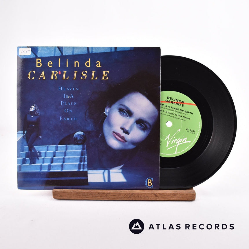 Belinda Carlisle Heaven Is A Place On Earth 7" Vinyl Record - Front Cover & Record