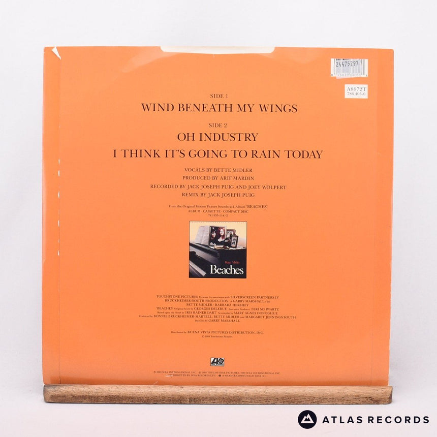 Bette Midler - The Wind Beneath My Wings - 12" Vinyl Record - EX/VG+