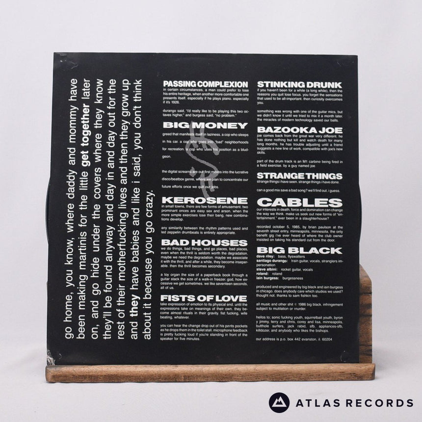 Big Black - Atomizer - Insert LP Vinyl Record - VG+/VG+