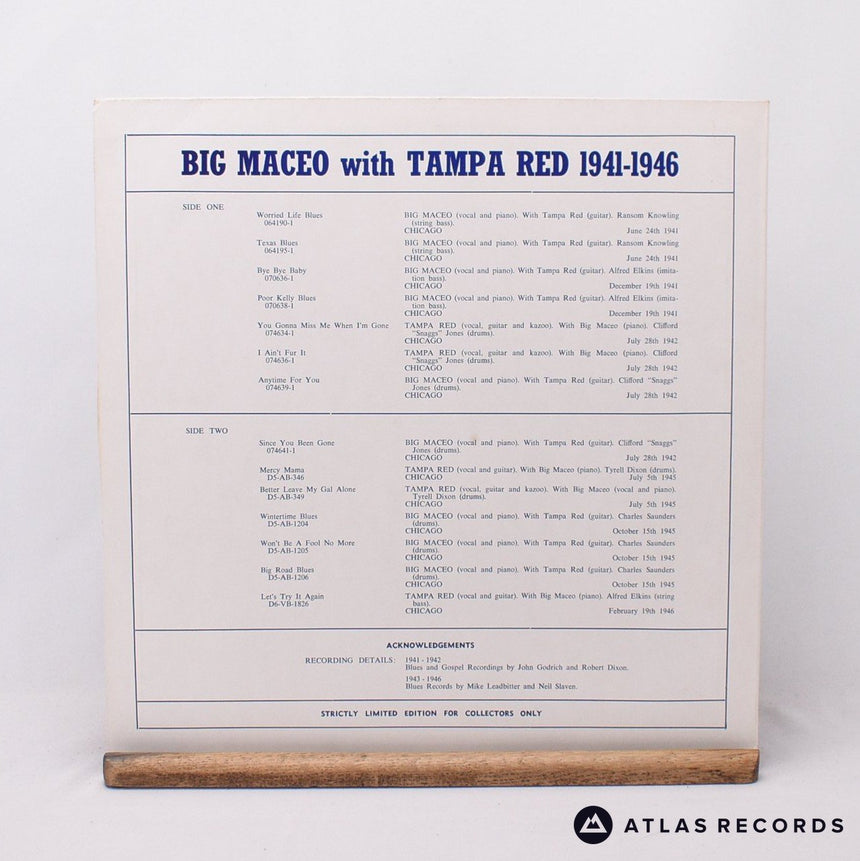 Big Maceo - Big Maceo With Tampa Red In Chicago 1941 - 1946 - LP Vinyl Record